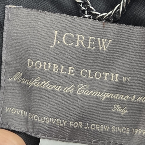 J. Crew Double Cloth by Manifaturra Italy Wool Envelope Black Coat Size 8 - Picture 8 of 16